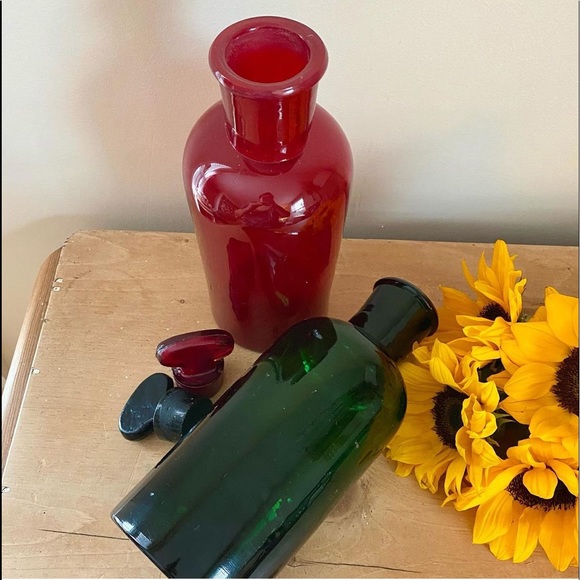 Amazing Pair Of Large Antique Apothecary Bottles - Picture 5 of 9